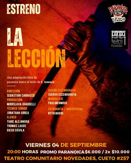 “La Lección” - Paranoia Teatro